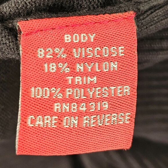 Cyrus Black Rose Embellished Short Cardigan 3/4 Slv Viscose Nylon Knit Womens M - Picture 11 of 11